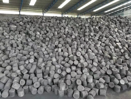 Ash 12,5% Cylinder Formed Foundry Coke Nilai Warna Tinggi 120 X130mm