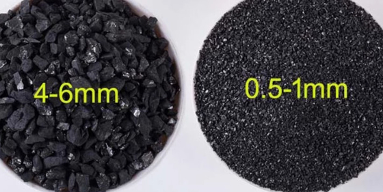Ukuran Khusus Carbon Additive Anthracite Coal Powder 1300-1400 ℃ Suhu Kerja