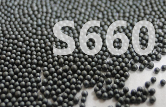 Perawatan Permukaan Cast Steel Shot S660 Round Balls Metal Black Color